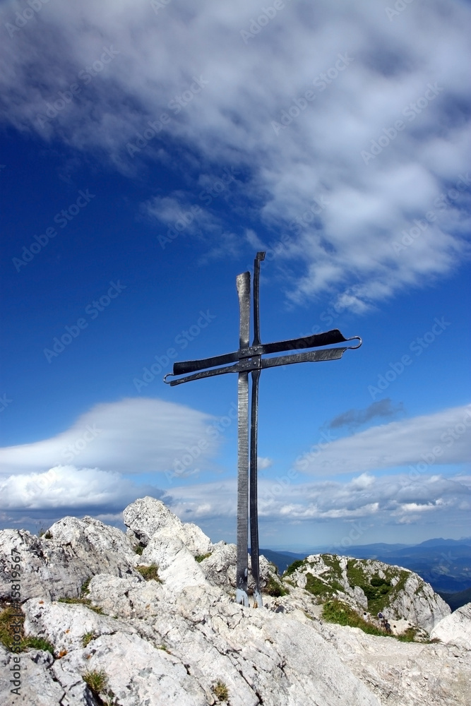 crucifix on the top of the mountain