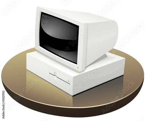 Ordinateur des années 80 (détouré)
