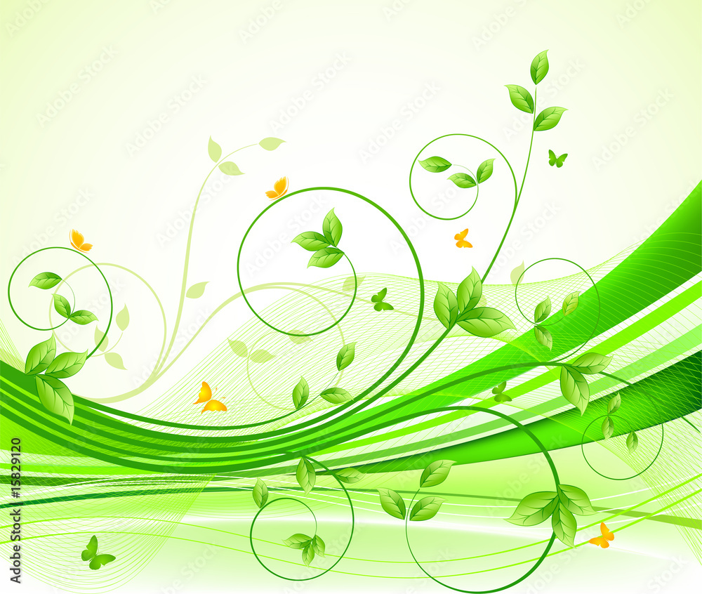 Floral abstract vector background