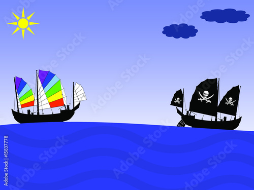 Peace and Pirate ships