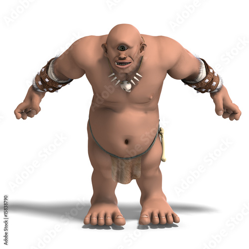 Canvastavla toon cyclop barbar