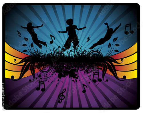 personas brincando en vector