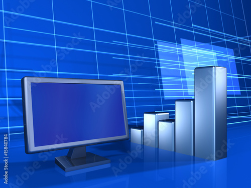 Obraz na płótnie screen and finance