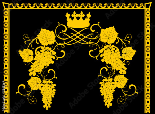 gold vine frame design