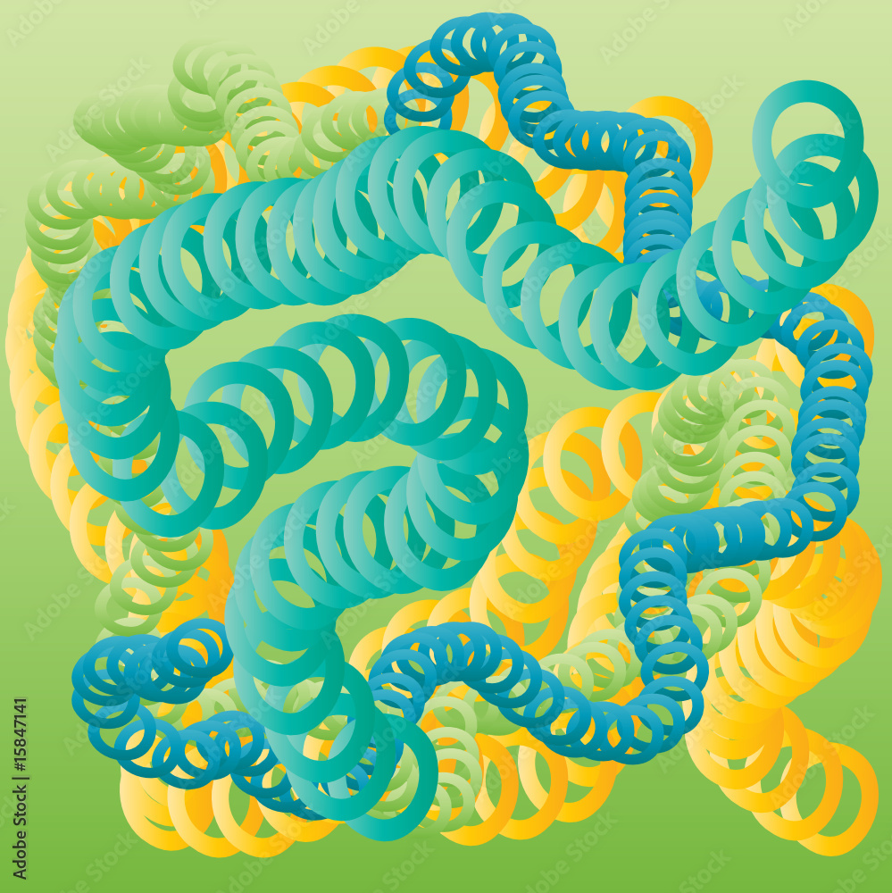 Fototapeta premium Retro rainbow waves made from colorful rounds