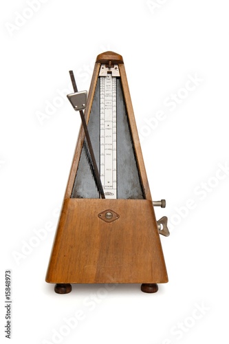 Antique Soviet-made musical metronome isolated