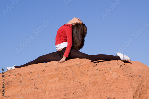 Woman doing split