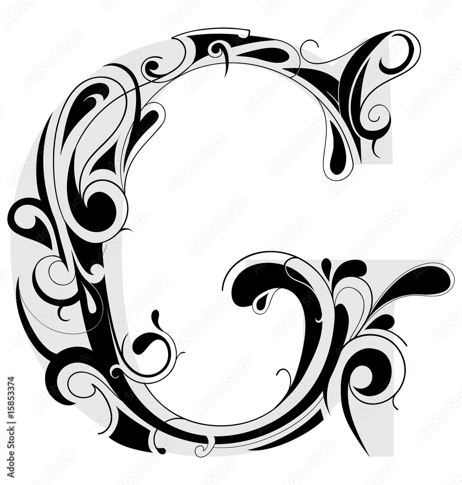 Decorative G type Stock Vector Adobe Stock