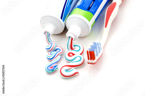 Toothbrush and toothpaste
