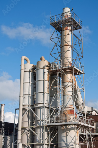 industrial Chemical plant outside pipes and vents