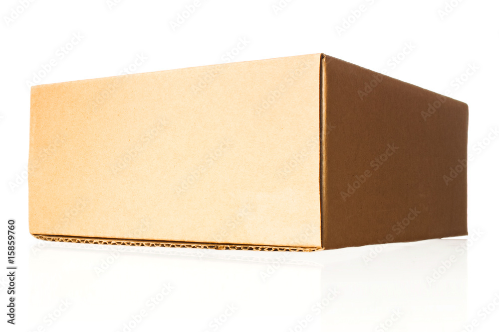 Closed cardboard box isolated on white background. Closed cardboard box isolated on white background.