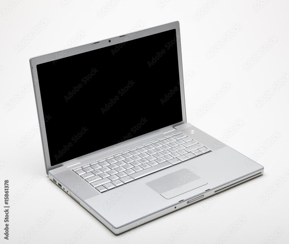 A laptop computer isolated on a white background A laptop computer isolated on a white background