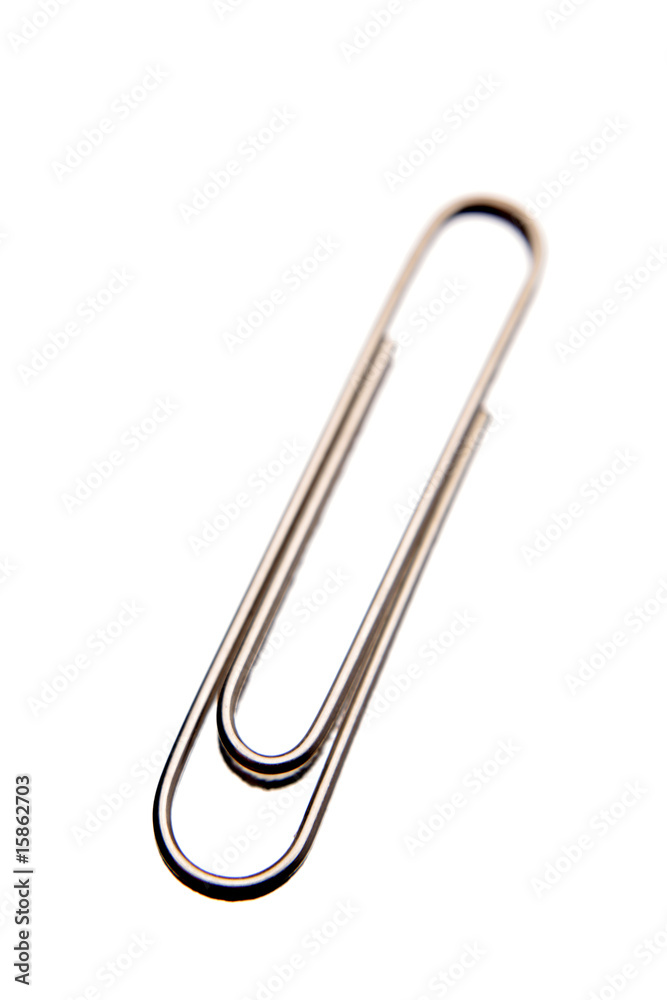 Paper-clip isolated over white background