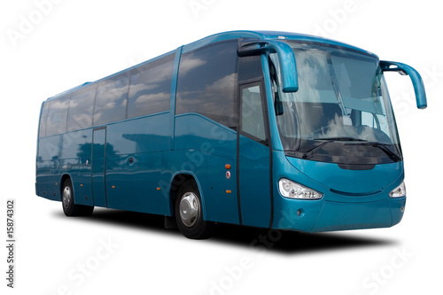 Aqua Blue Tour Bus