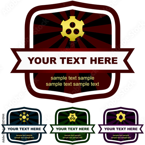 Set of various colored elements
