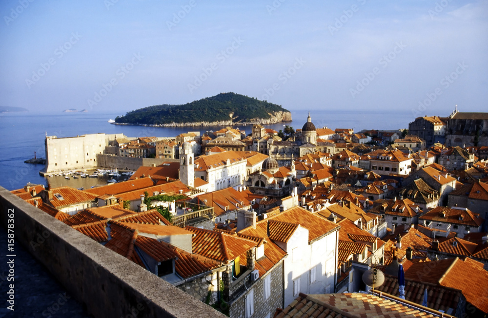 Dubrovnik dalle sue mura, Croazia, Patrimonio dell'UNESCO