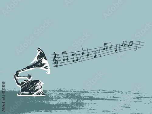 distressed gramophone