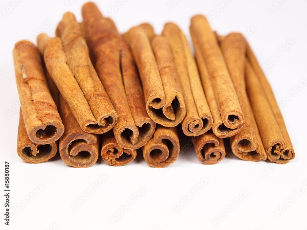 Cinnamon bark isolated on a white background Cinnamon bark isolated on a white background
