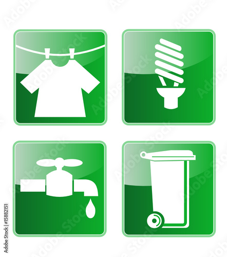 laundry  energy saving light bulb, faucet and garbage bin