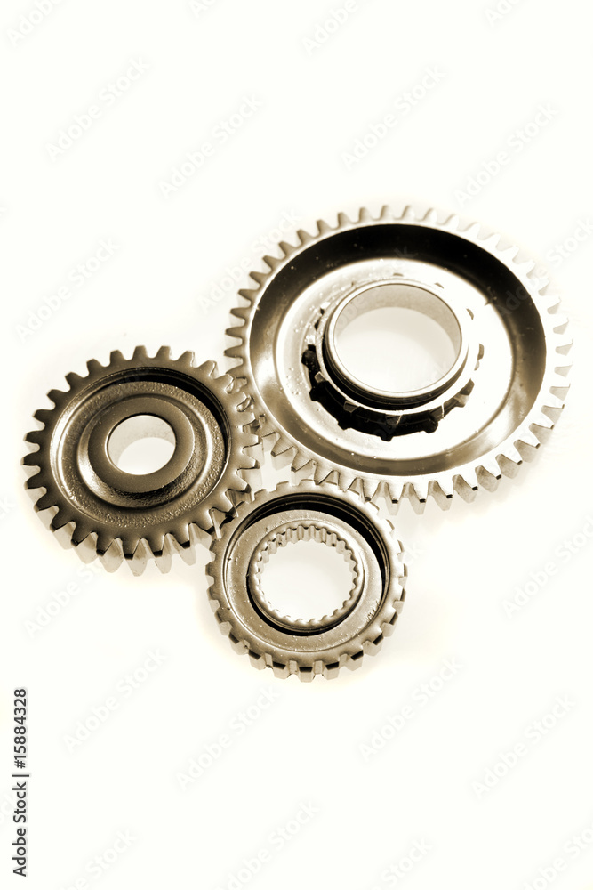 Three gears over white background Three gears over white background