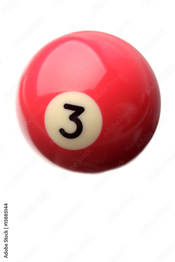 Pool ball isolated over white background Pool ball isolated over white background
