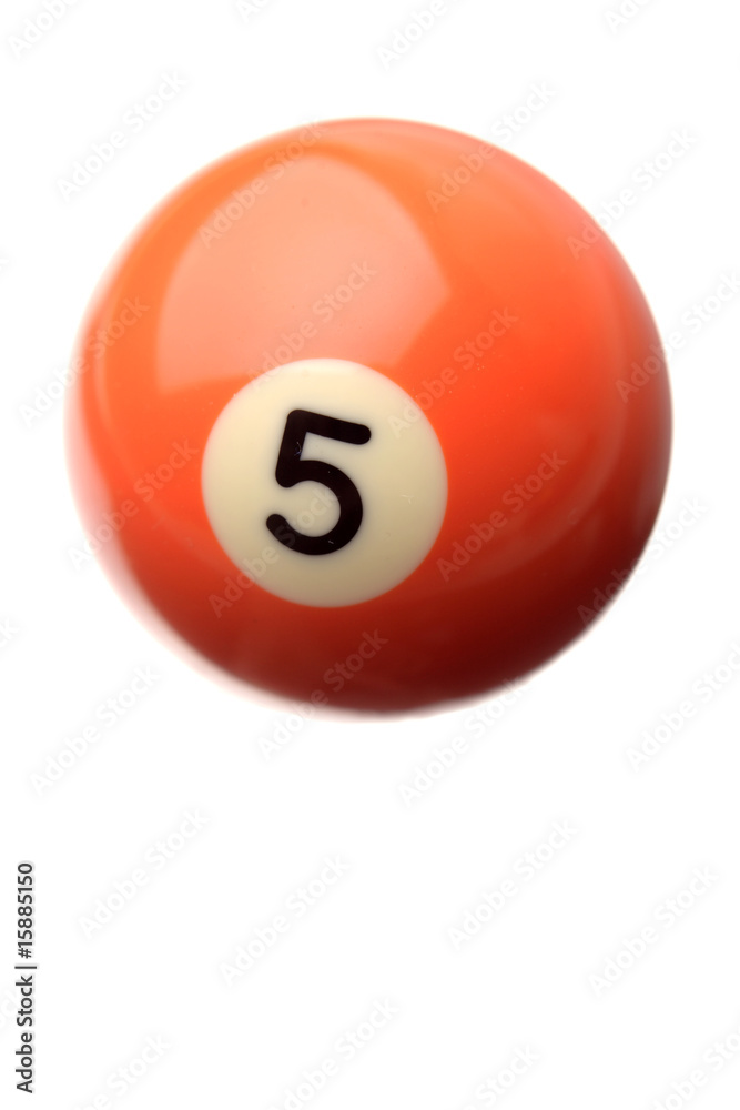 Pool ball isolated over white background Pool ball isolated over white background