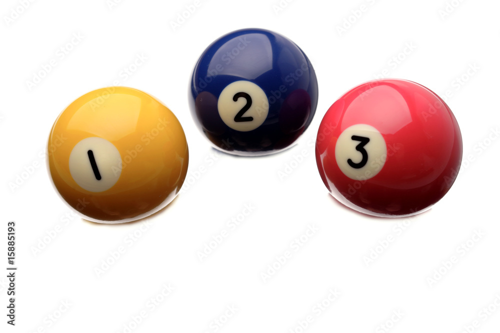 Pool balls isolated over white background Pool balls isolated over white background