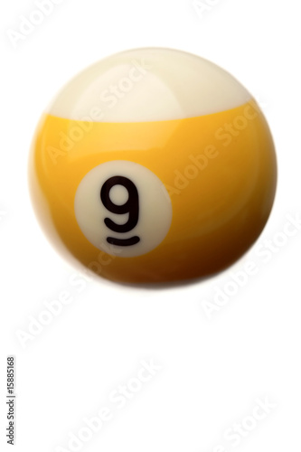 Pool ball isolated over white background