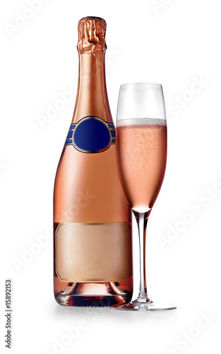 alcohol, sparkling rose wine