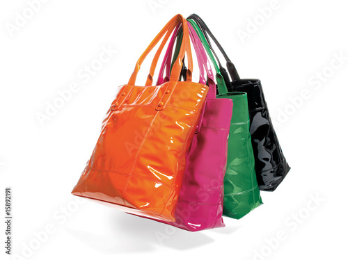 bags, four tote bags in assorted colors