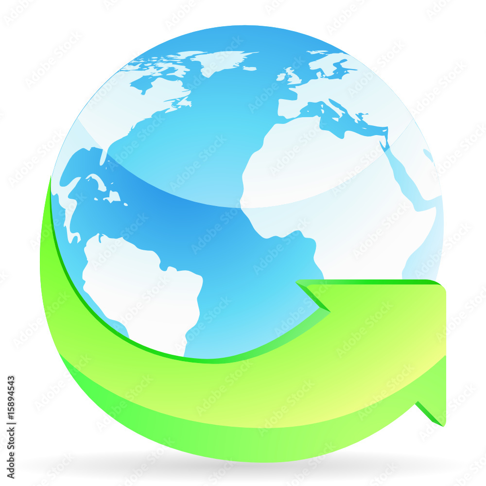 Naklejka premium Blauer Planet