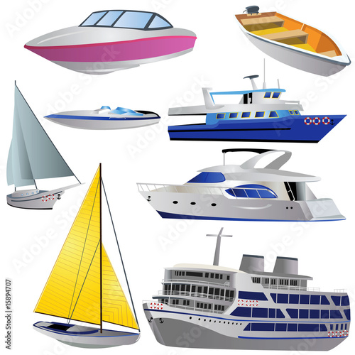 Boat icon set