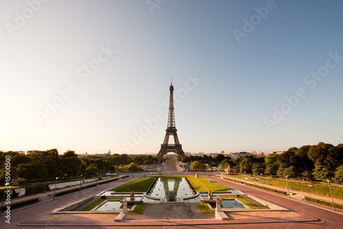 Eiffel tower in the morning