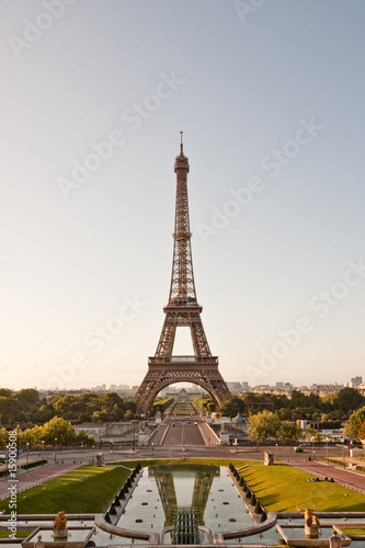 Eiffel tower in the morning. Portrait orientation. © Vit Kovalcik