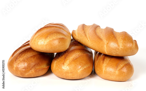 Five loafs of white bread
