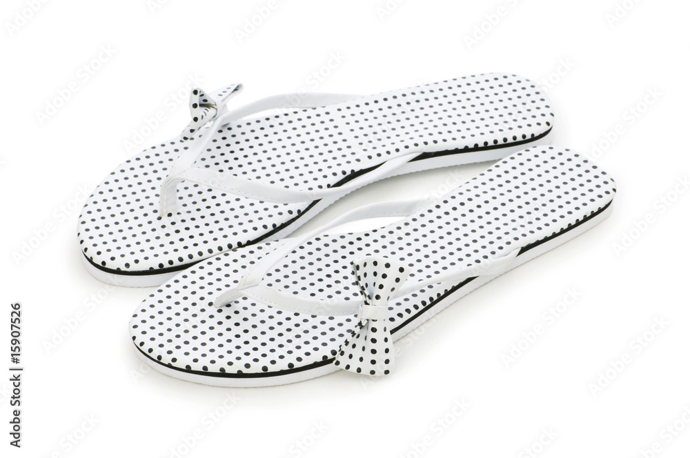 Summer shoes isolated on the white background Summer shoes isolated on the white background