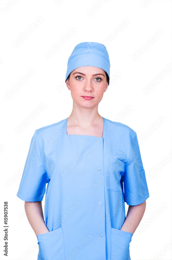 Young doctor isolated on the white background Young doctor isolated on the white background