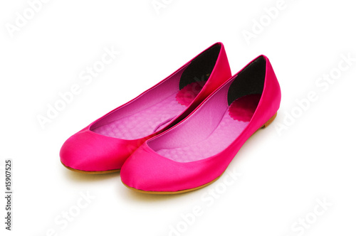 Woman shoes isolated on the white background