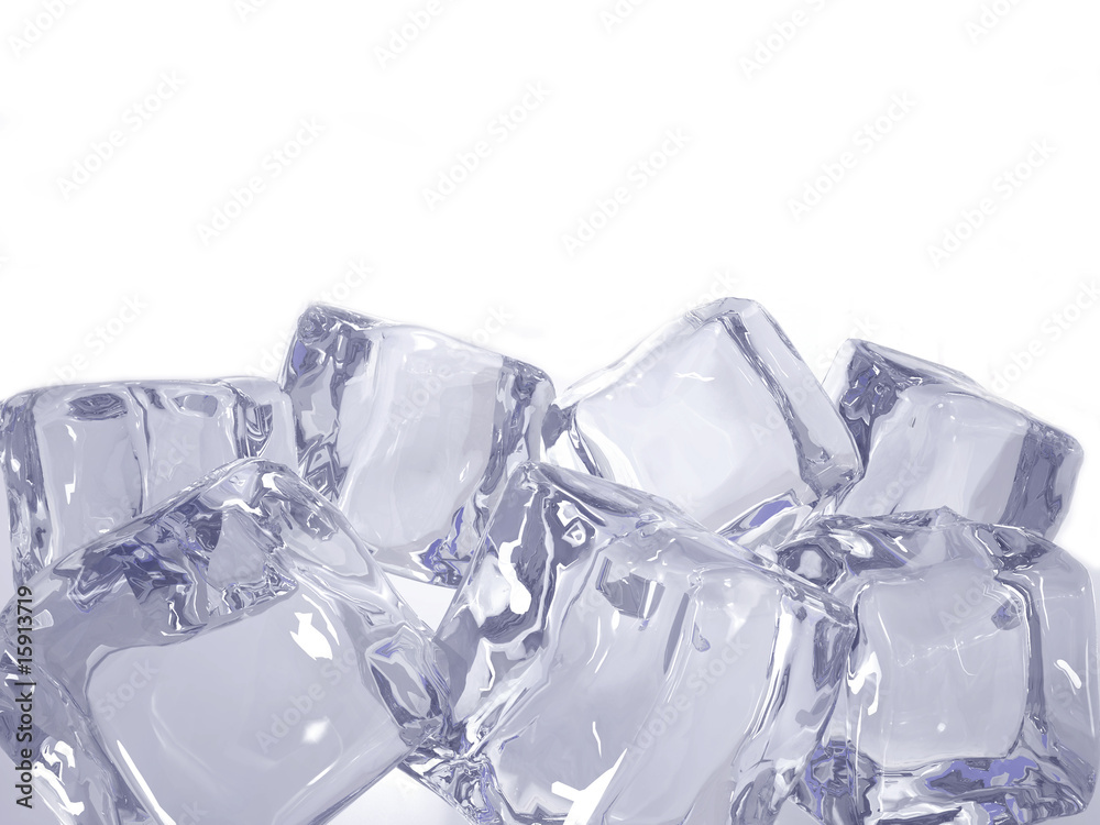 Ice cubes isolated on white Ice cubes isolated on white