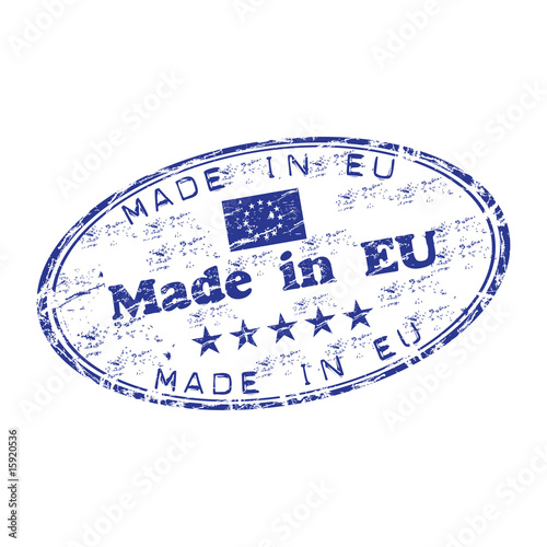 Made in European Union grunge rubber stamp