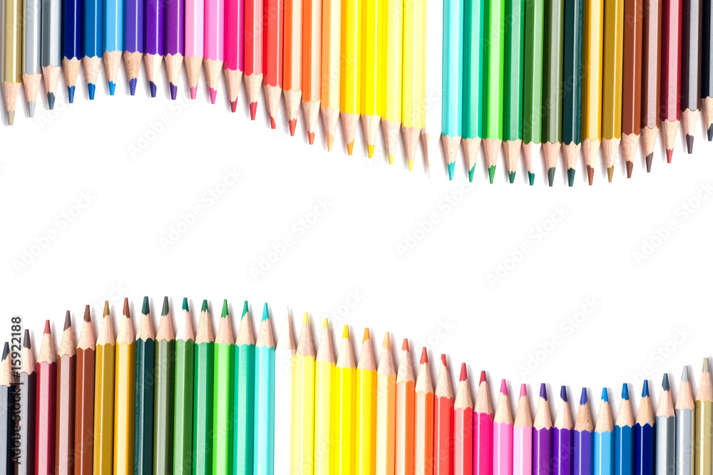 Obraz premium Colorful pencils frame