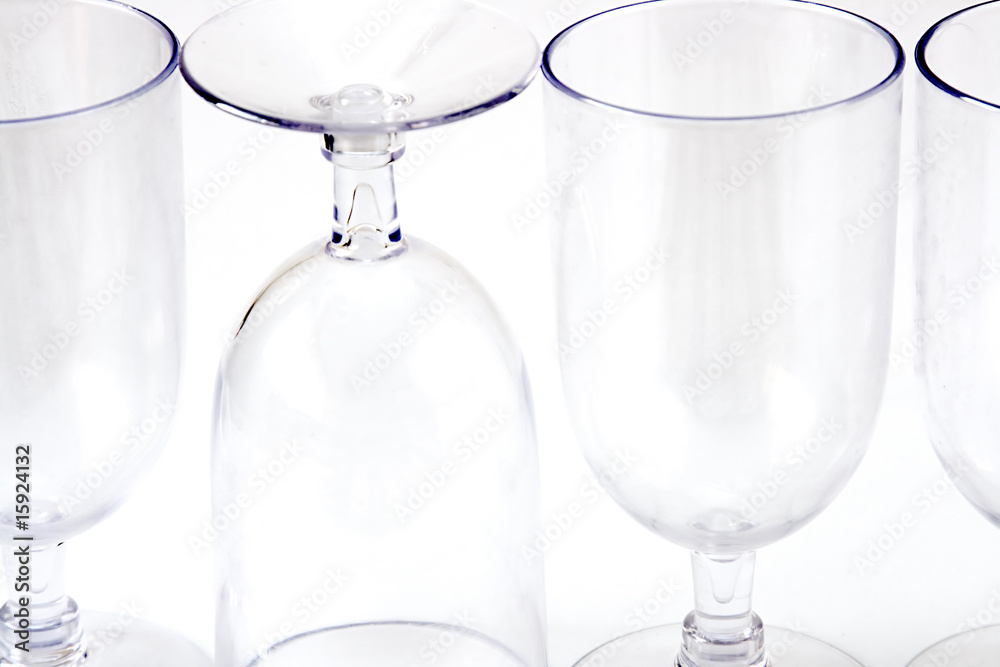 Empty wineglasses isolated on white Empty wineglasses isolated on white