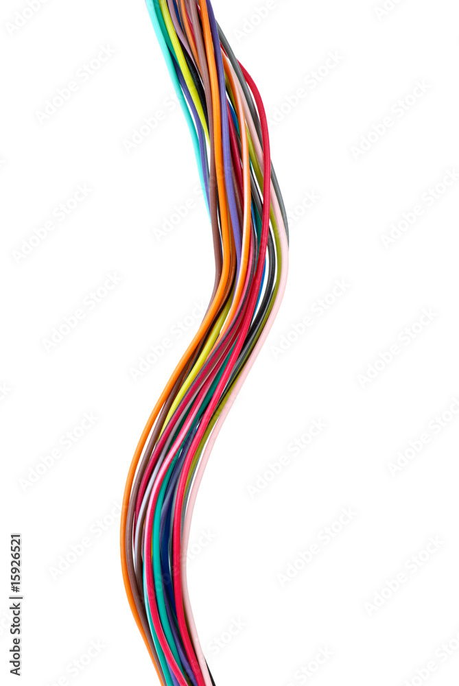 Bunch of different colored wires Bunch of different colored wires