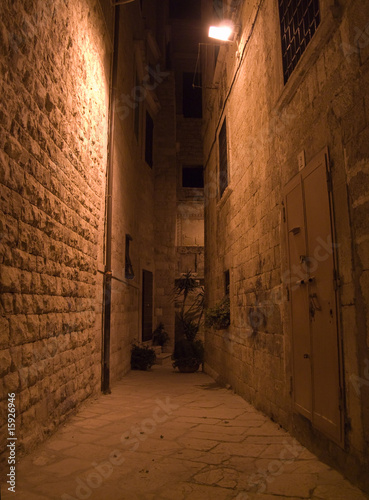 Alley by night. Molfetta.
