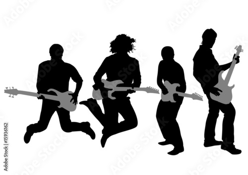 guitarist silhouette vector