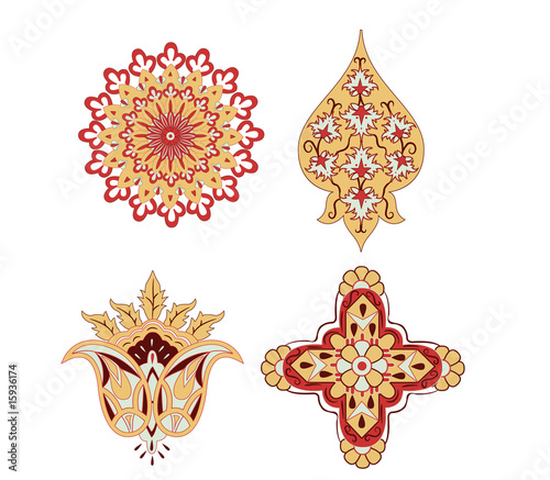 oriental elements rosace vector