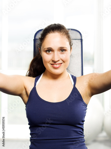 young woman at the gym