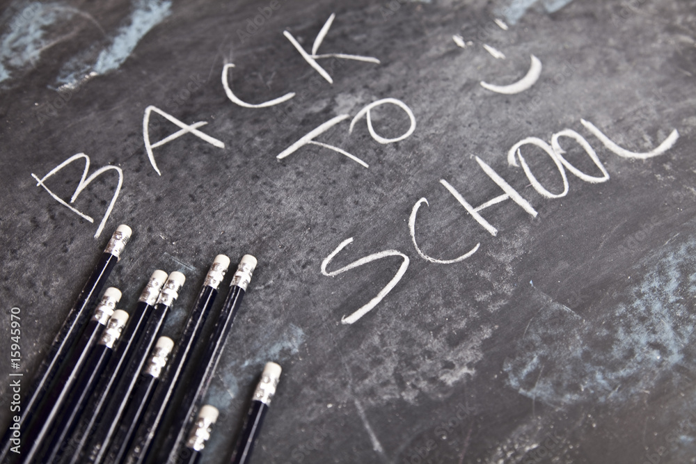 Fototapeta premium Back to school - inscription on blackboard