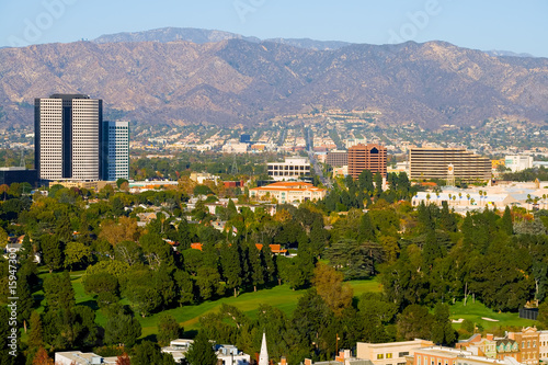 Obraz na płótnie Hollywood city and hills around it