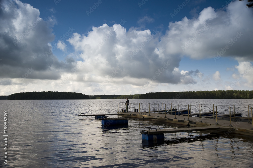 Lake and clouds